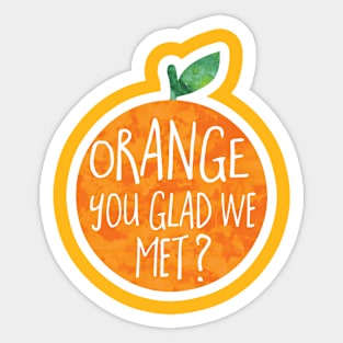 ORANGE you glad we met? Sticker